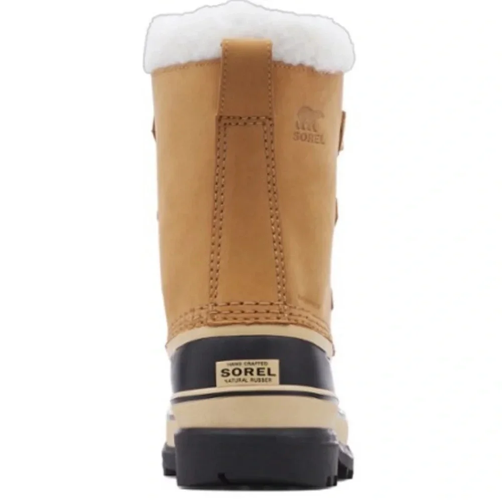 Sorel Kids Size 1 Caribou Waterproof Snow Boots NWT Buff Tan 2
